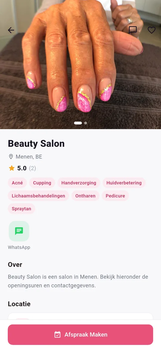 LocalBeautys app — Alles over de salon